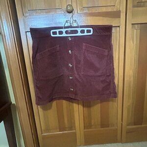 American Eagle Brown Corduroy Mini Skirt
